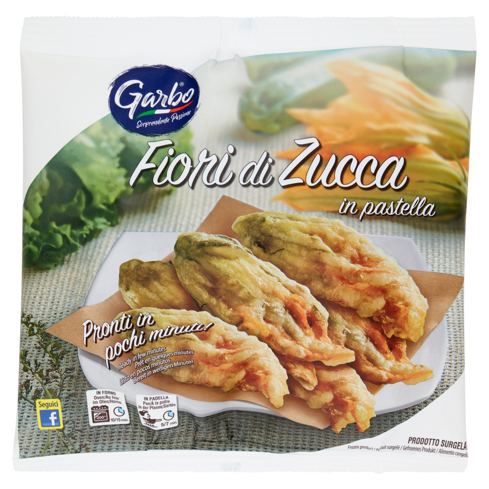 Garbo Fiori di Zucca in pastella Prodotto Surgelato 275 g