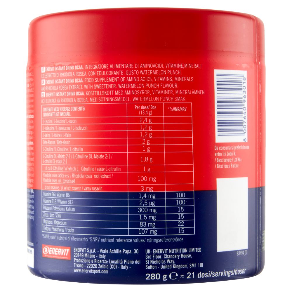 Enervit Instant Drink BCAA Watermelon 280 g