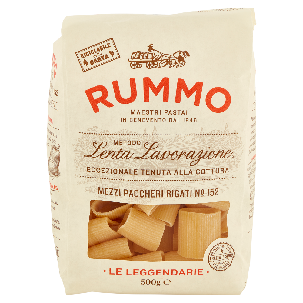 Rummo Le Leggendarie Mezzi Paccheri Rigati N° 152 500 g