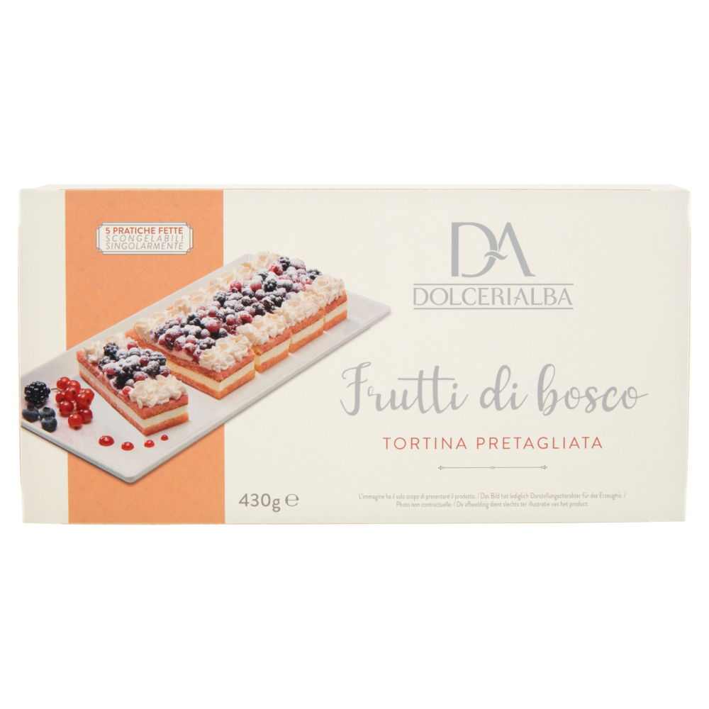 Dolcerialba Frutti di bosco Tortina Pretagliata 430 g