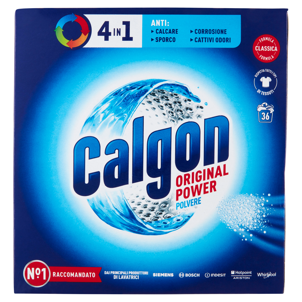 Calgon Original Power Polvere 4in1 Anticalcare lavatrice 1,8 kg