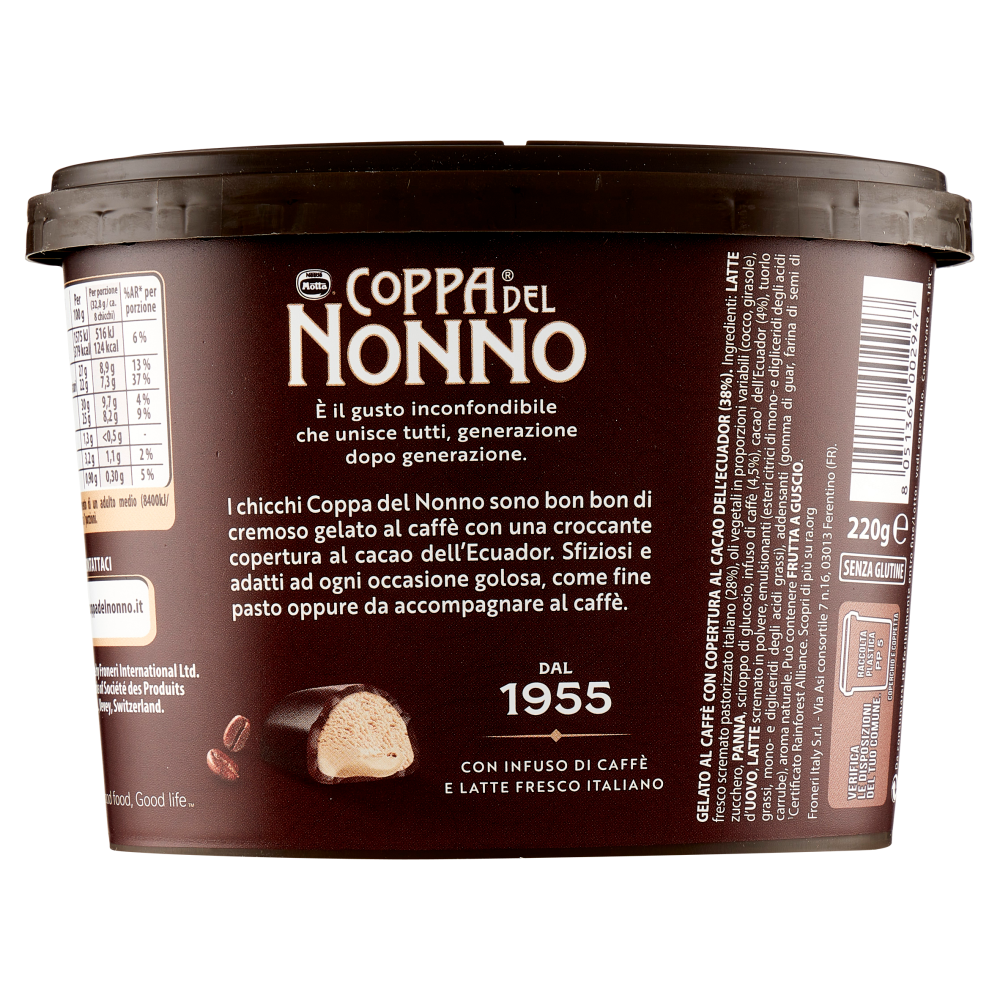 MOTTA Coppa del Nonno Chicchi al Caffè 220 g
