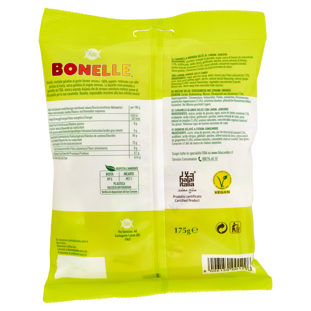 Bonelle Limone, Zenzero 175 g