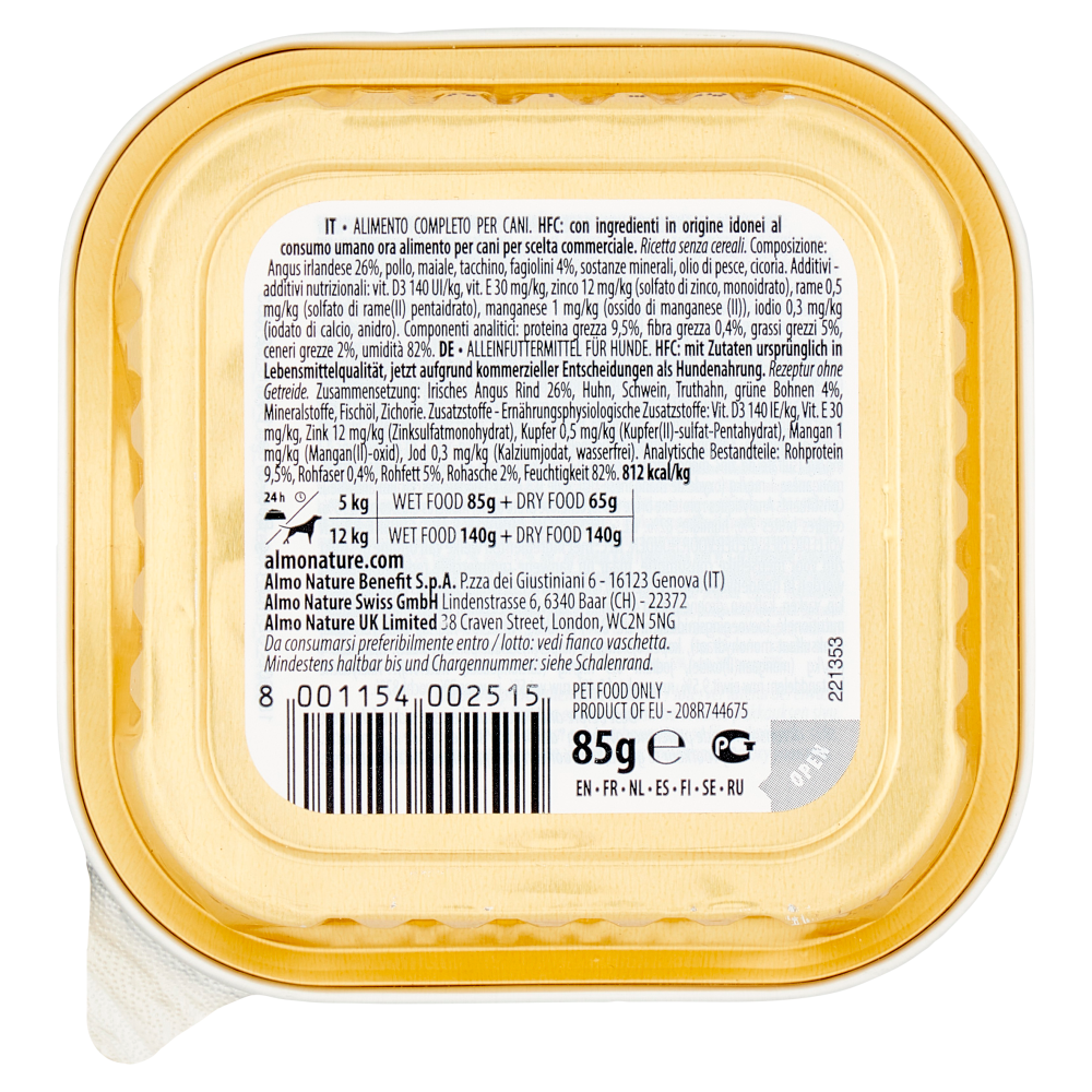 almo nature HFC Complete Angus Irlandese con Fagiolini 85 g