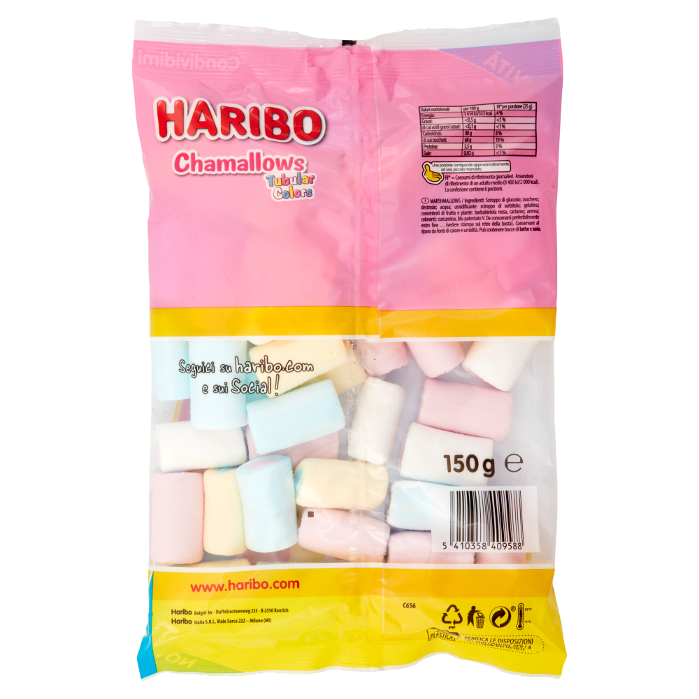 Haribo Chamallows Tubular Colors 150 g