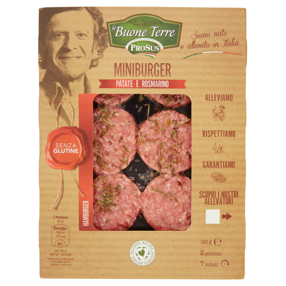 ProSus le Buone Terre Miniburger Patate e Rosmarino 180 g