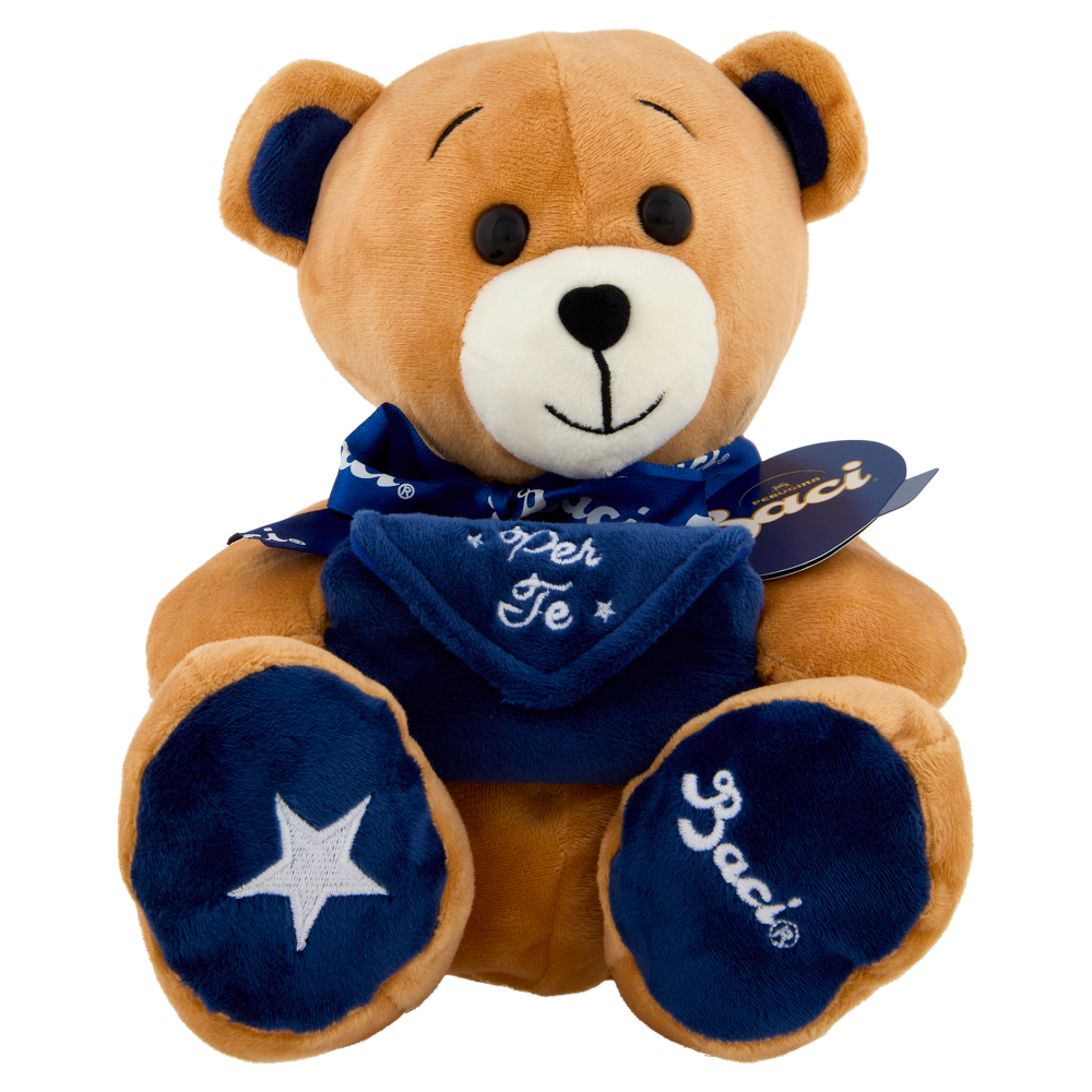 BACI PERUGINA Peluche Orso con Cioccolatini Fondenti ripieni al Gianduia 100g