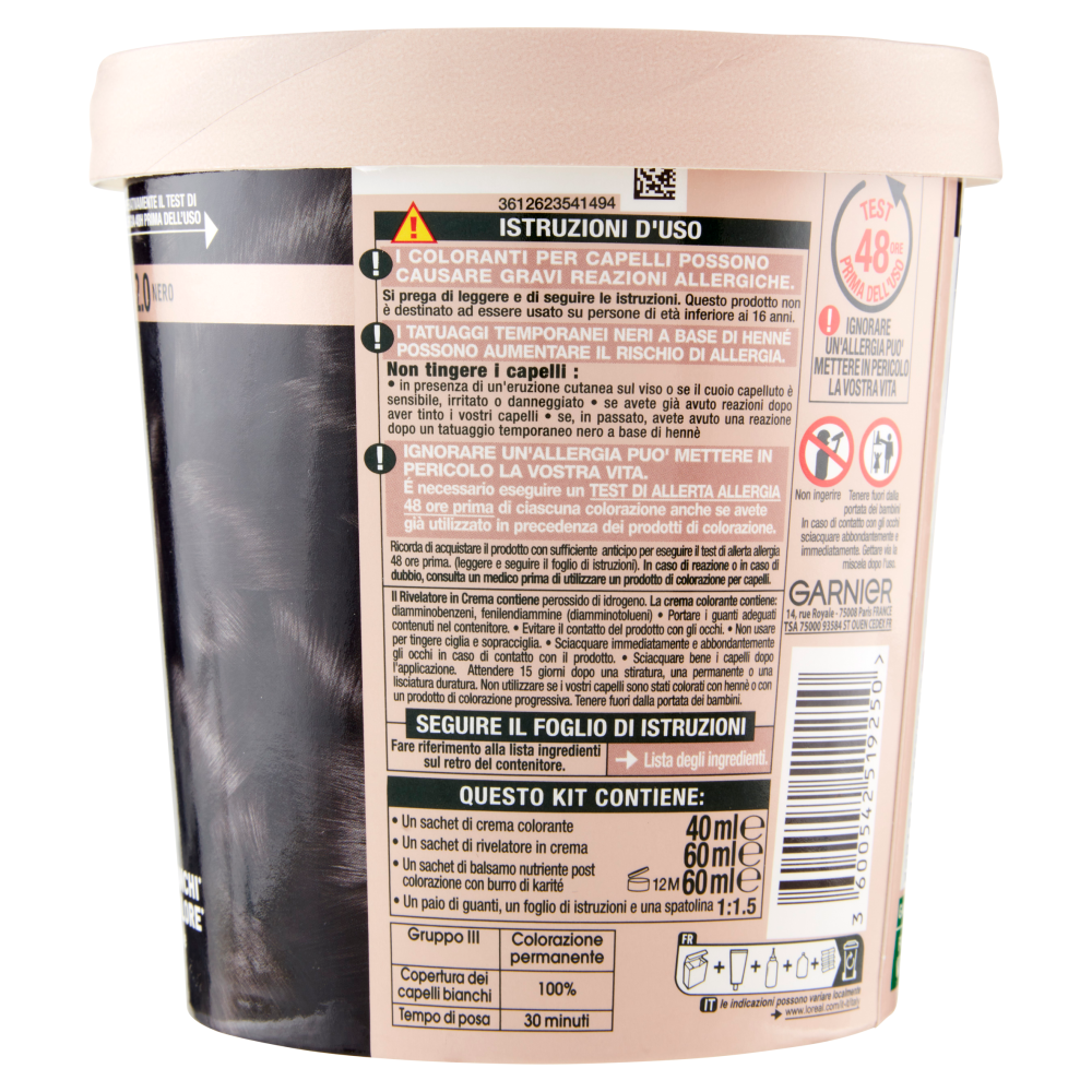 Garnier GOOD 2.0 Nero, colorazione permanente senza ammoniaca, 90% origine naturale