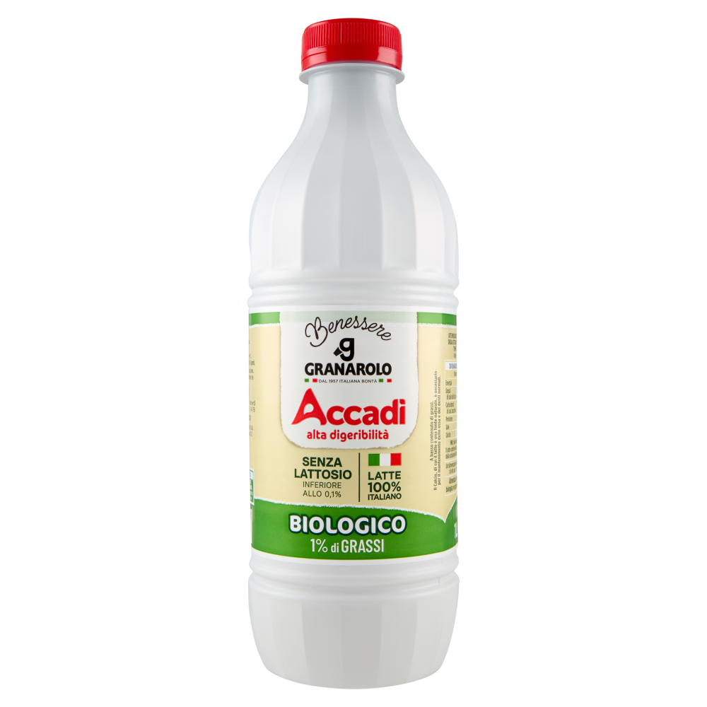 Granarolo Benessere Accad&igrave; Senza Lattosio Biologico 1% di Grassi 1 L