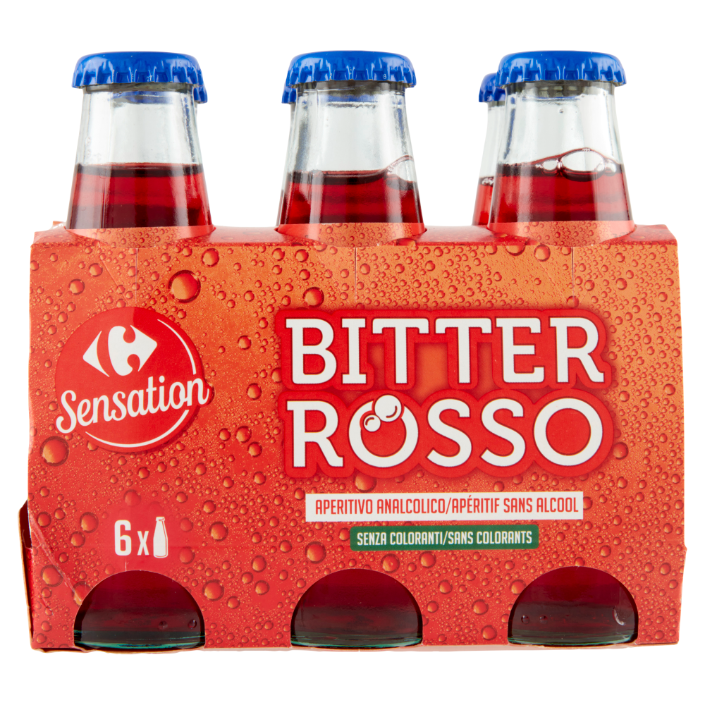 Carrefour Sensation Bitter Rosso 6 x 100 ml Carrefour