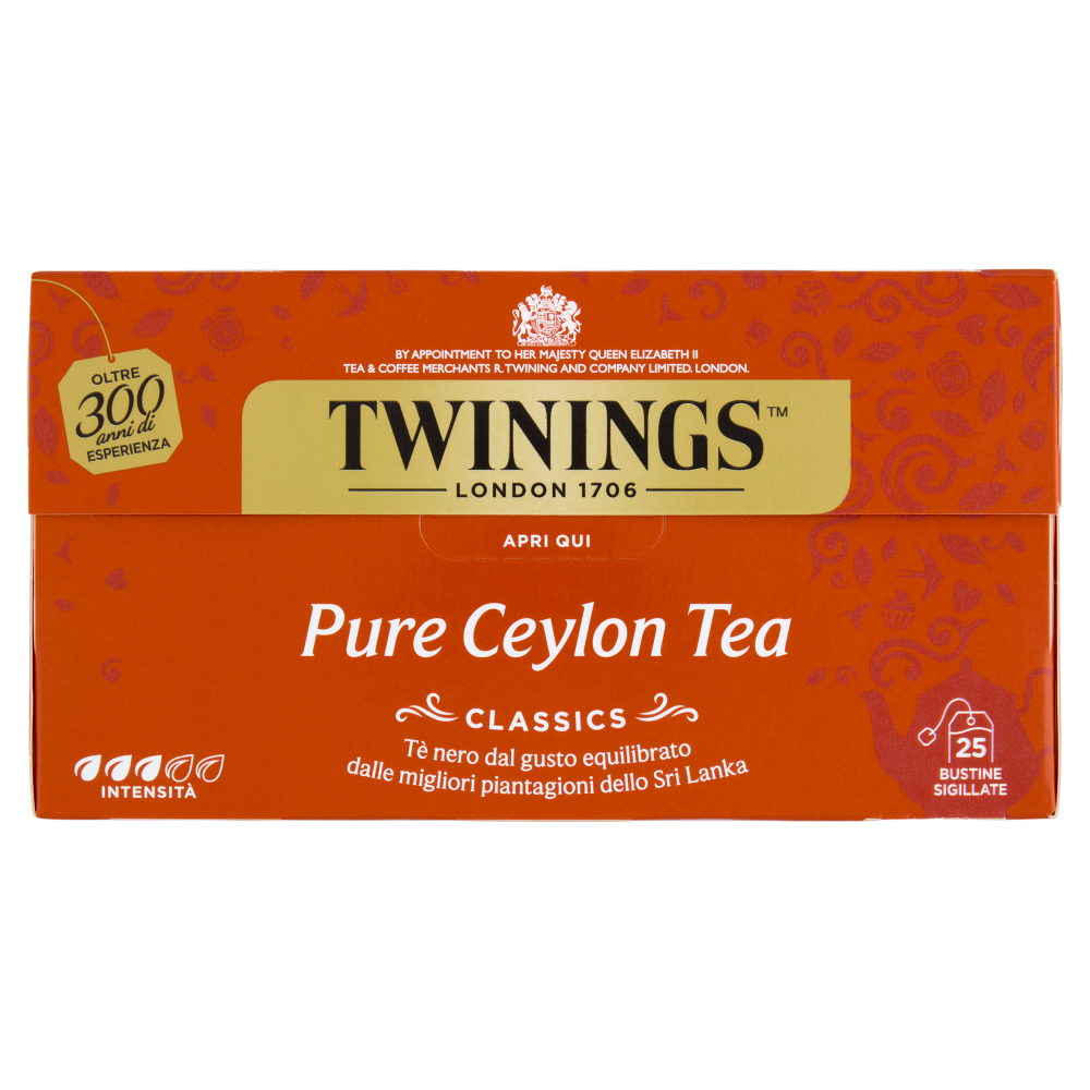 Twinings Pure Ceylon Tea T&egrave; Nero Speciality 25 filtri The 50 g