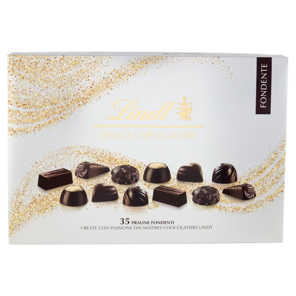 Lindt Dolci Capolavori Cioccolatini assortiti cioccolato fondente Scatola regalo 336 g