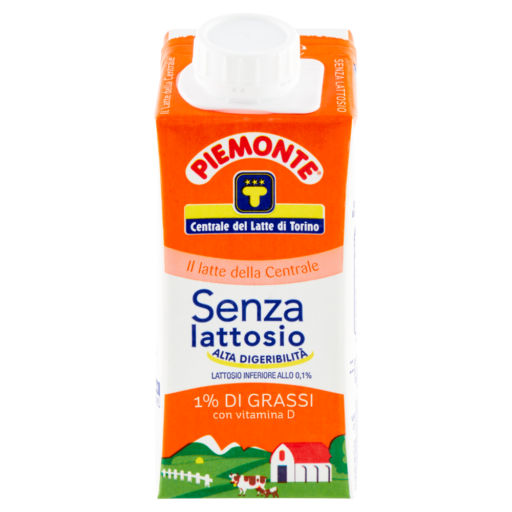 Centrale del Latte di Torino Piemonte Senza lattosio 1% di Grassi con Vitamina D 200 ml