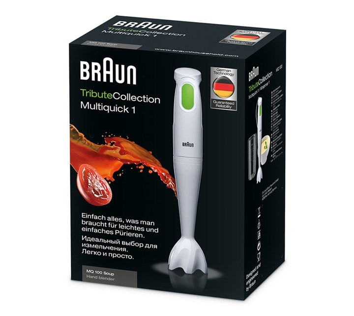 Braun Multiquick 1 MQ 100 Frullatore ad immersione 450 W Verde, Bianco