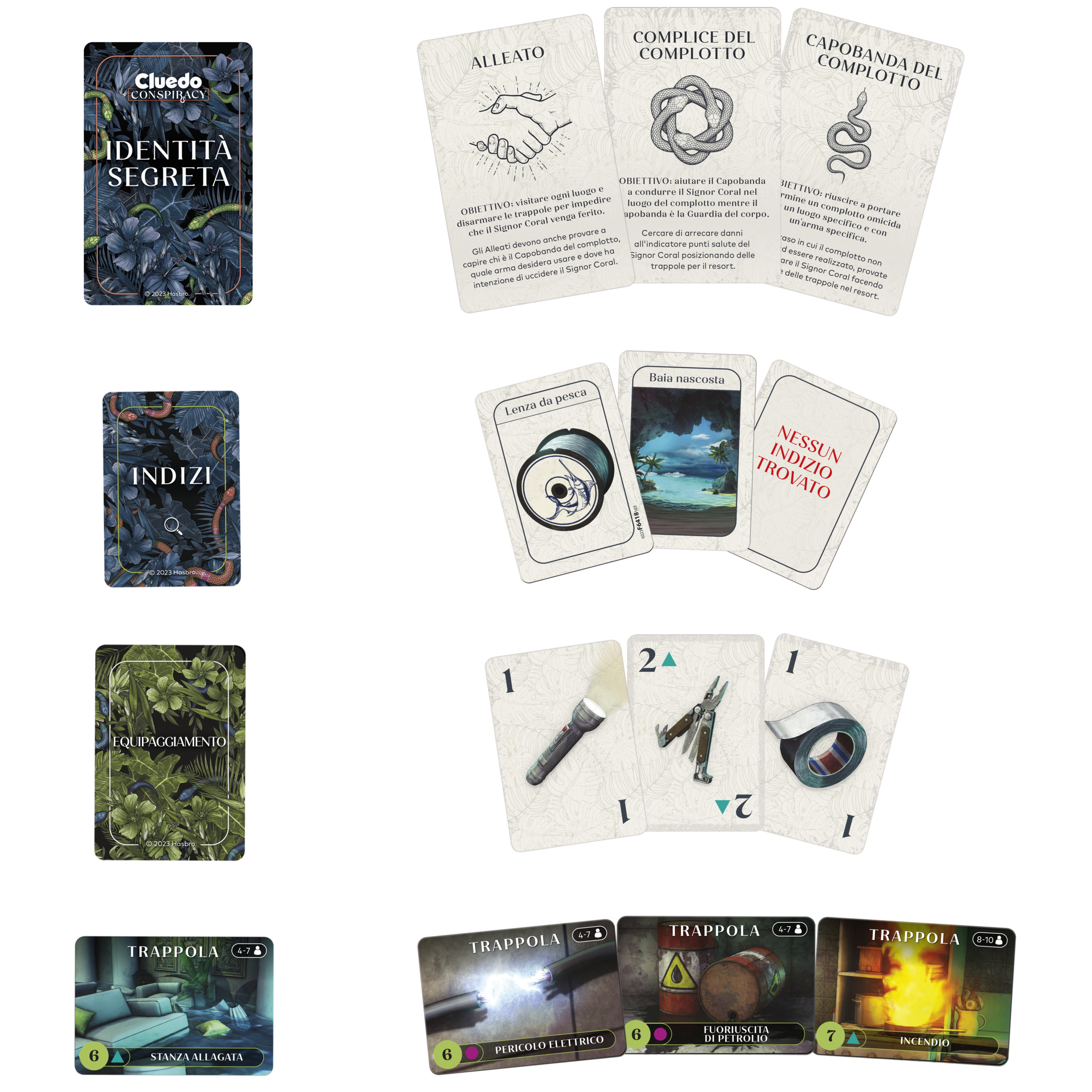 Cluedo Conspiracy, gioco da tavolo per adulti e ragazzi, dai 14 anni in su, gioco di strategia con identità segrete, per 4-10 giocatori