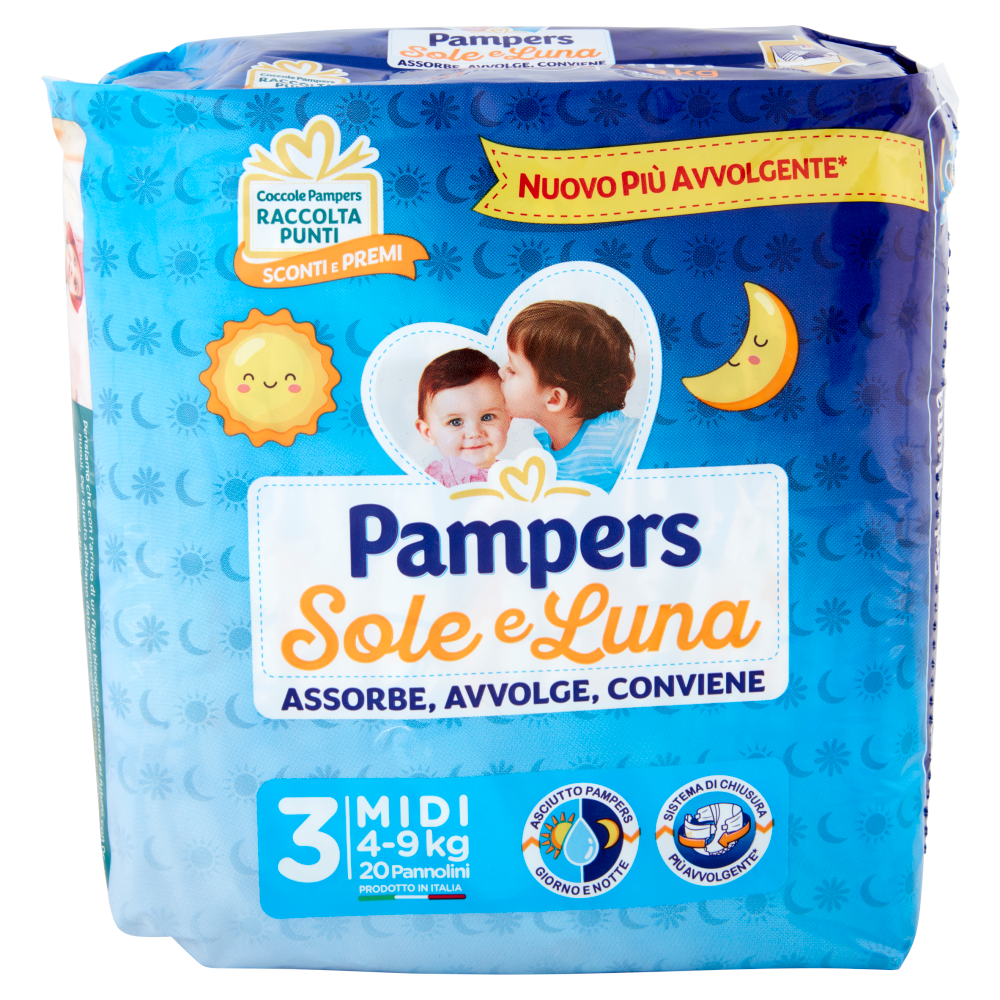 Pampers Sole e Luna 3 Midi 20 pz