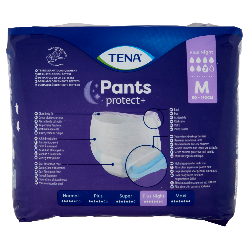 Tena Pants protect+ Plus Night M 12 pz