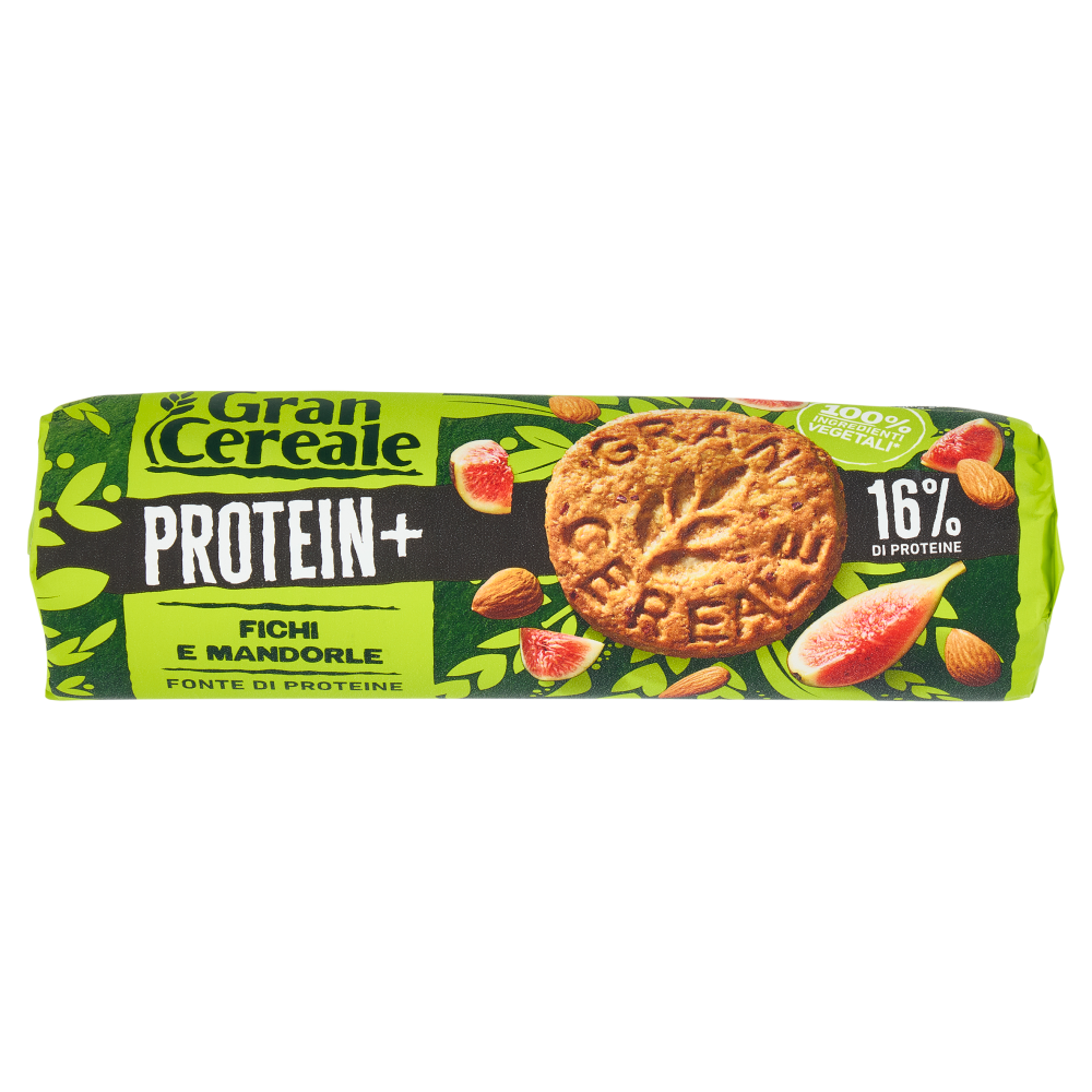 Gran Cereale Protein + Biscotti con 16% di Proteine, Mandorle e Fichi 250g