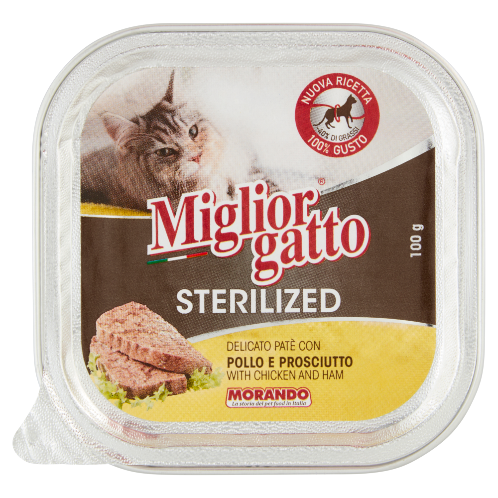 Migliorgatto Sterilized Delicato Patè con Pollo e Prosciutto 100 g