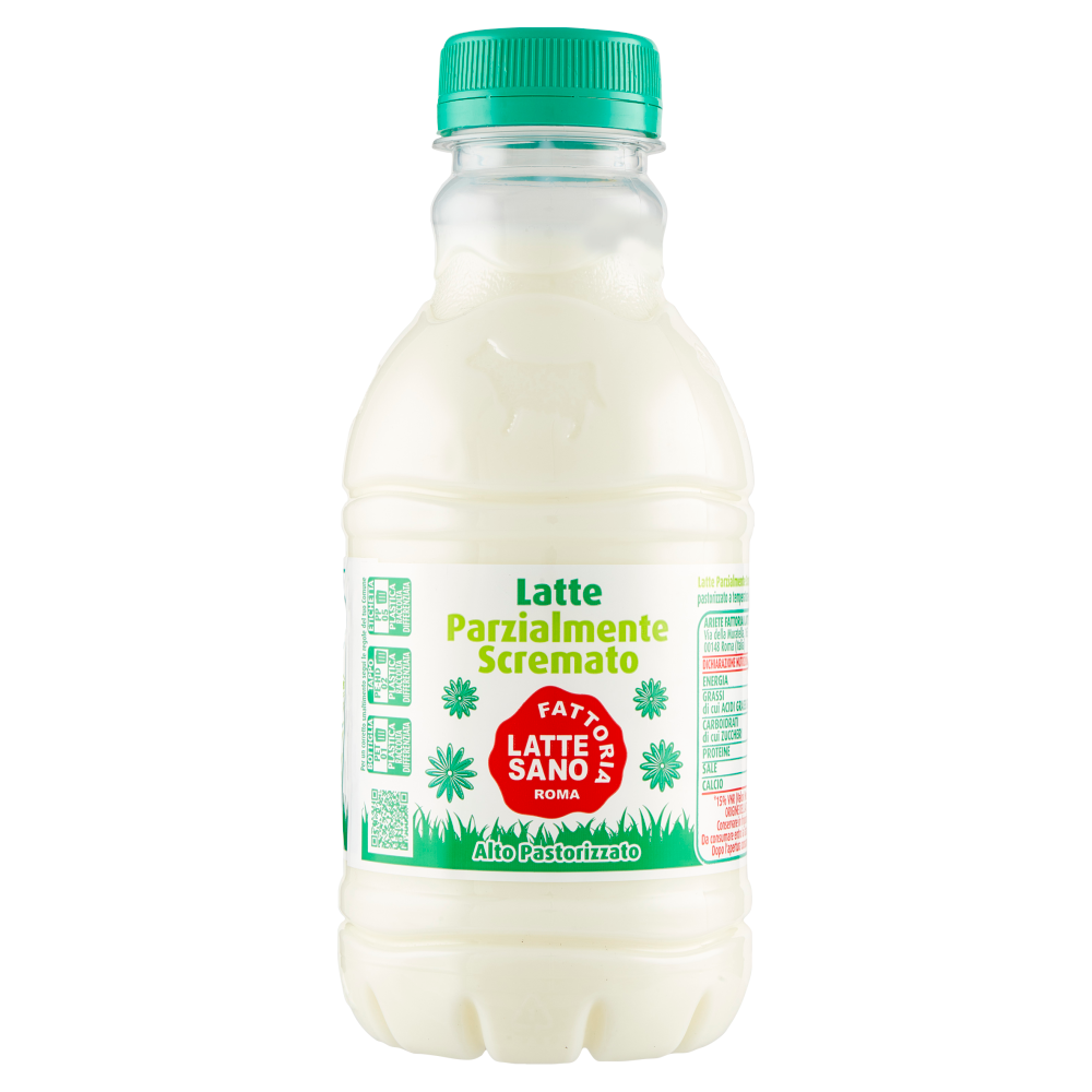 Fattoria Latte Sano Latte Parzialmente Scremato Alto Pastorizzato 500 ml