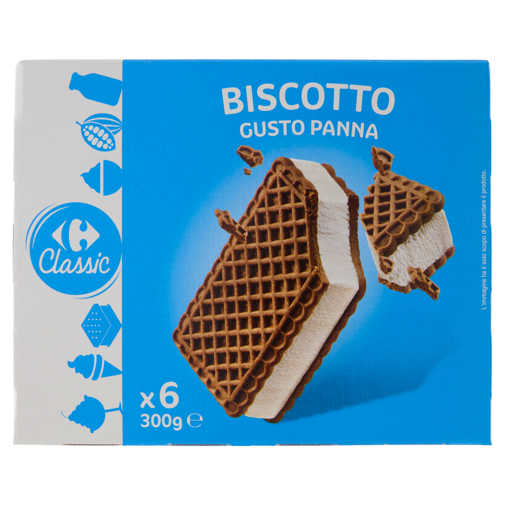 Carrefour Classic Biscotto Gusto Panna 6 x 50 g