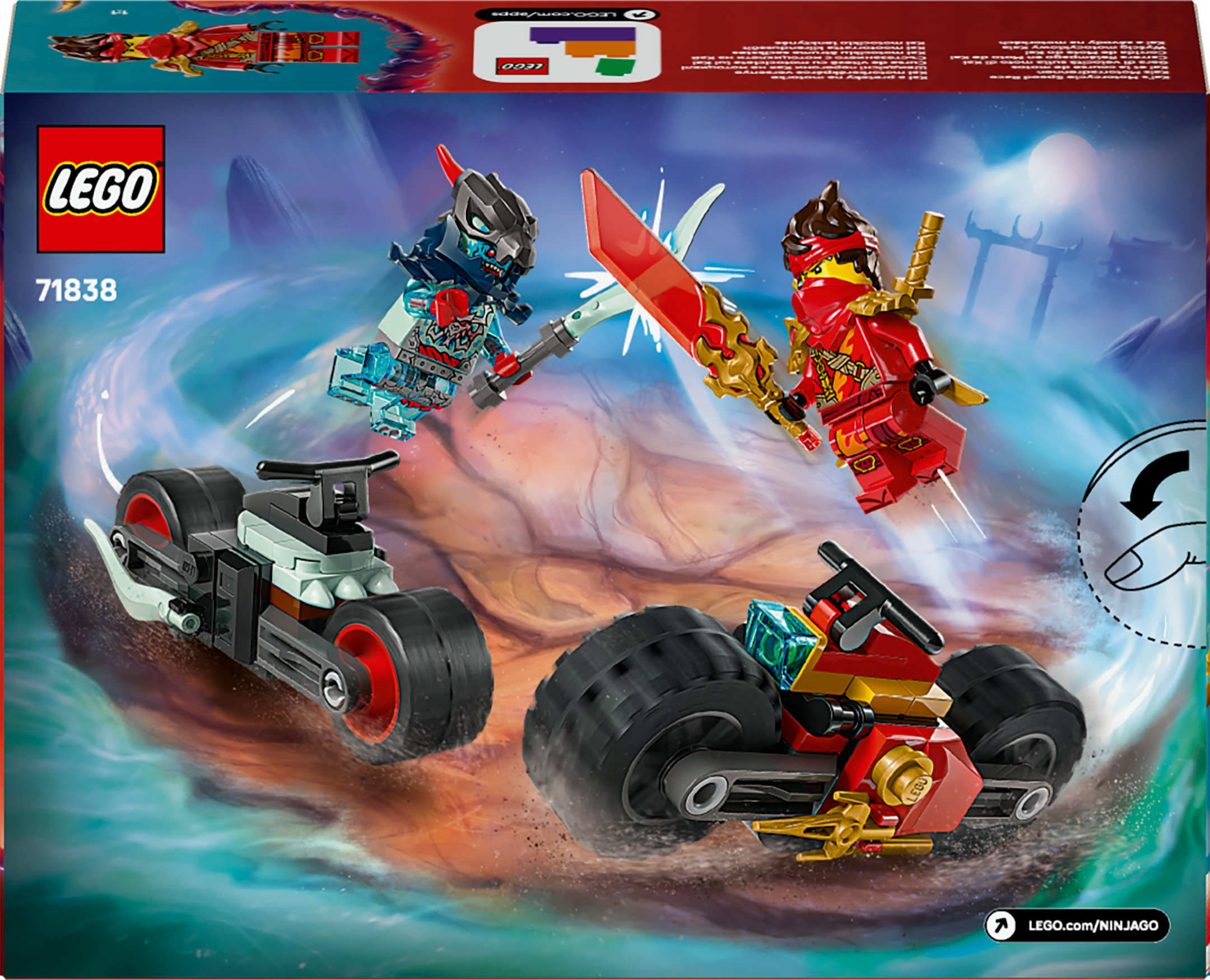 LEGO NINJAGO Gara di velocit&agrave; sulla moto di Kai
