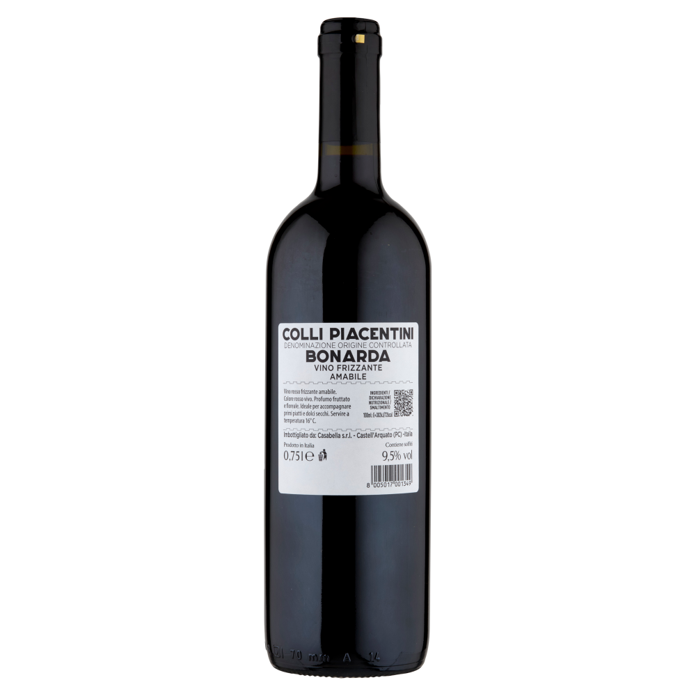 Cantine Casabella Colli Piacentini DOC Bonarda Vino Frizzante Amabile 0,75 l