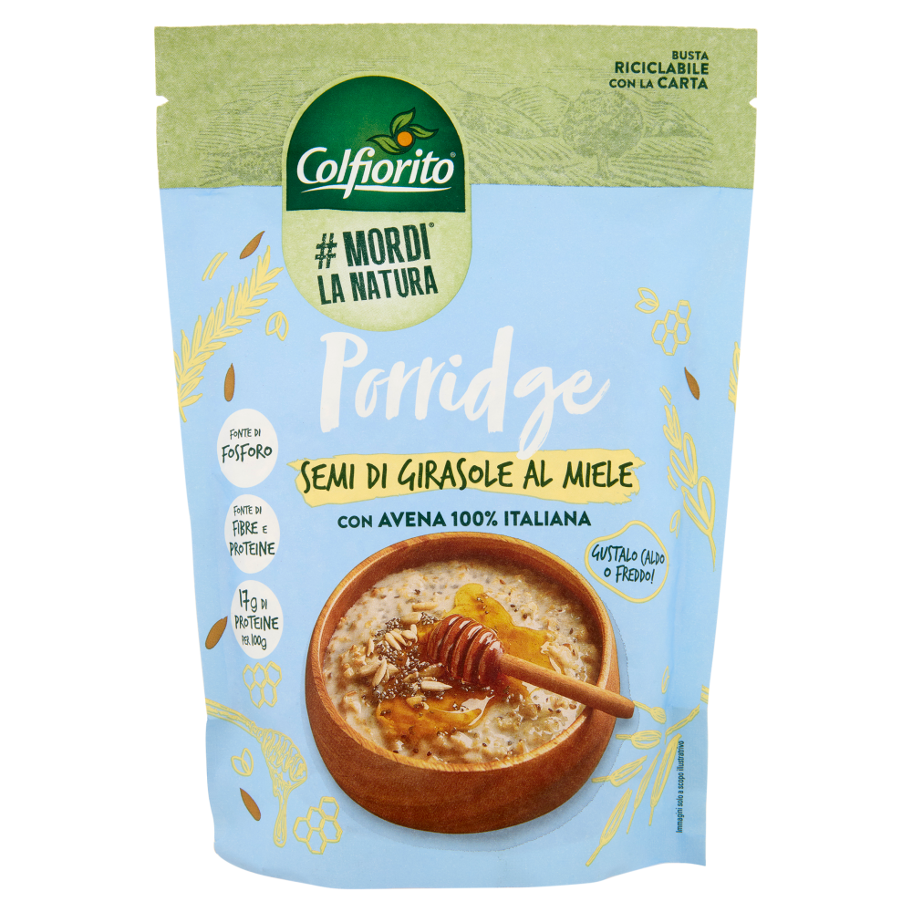 Colfiorito #Mordi la Natura Porridge Semi di Girasole al Miele 300 g