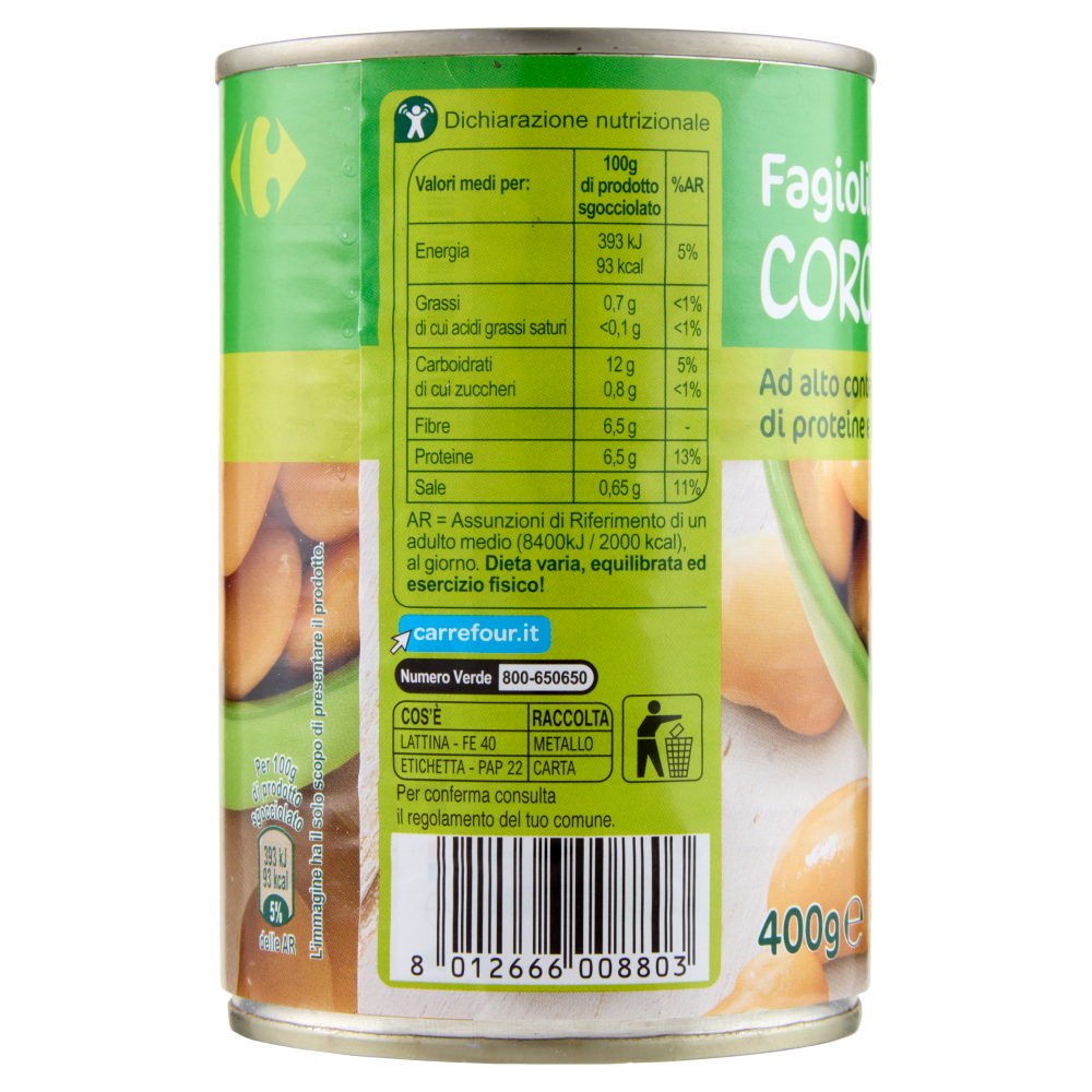 Carrefour Fagioli Corona 400 g