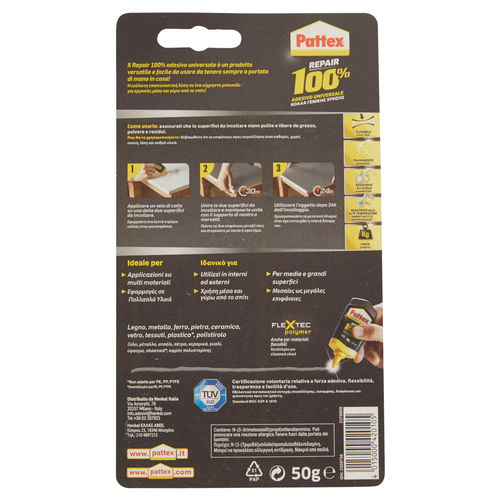 Pattex Repair 100% Adesivo Universale 50 g