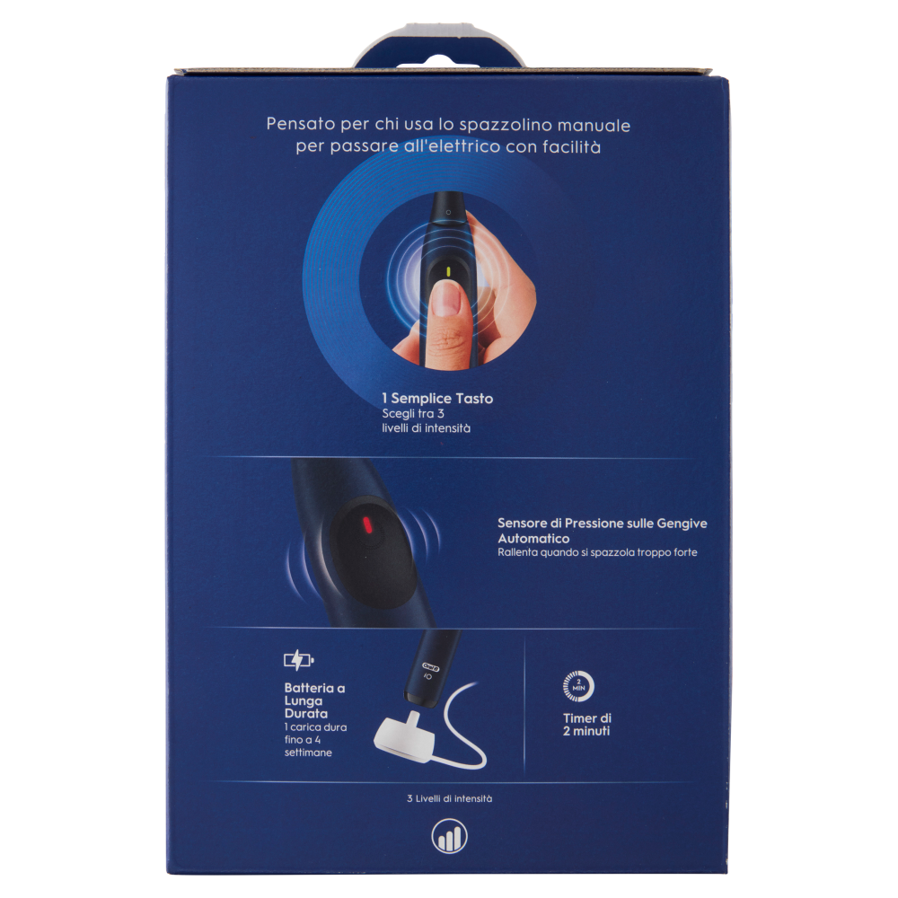 Oral-B iO 2 Champion Edition Spazzolino Elettrico Denti Ricaricabile Ocean Blue