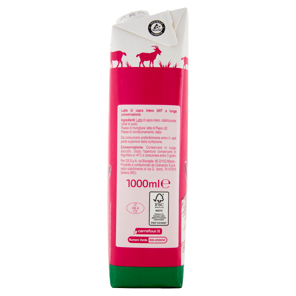 Carrefour Classic Latte UHT di Capra Intero 1000 ml