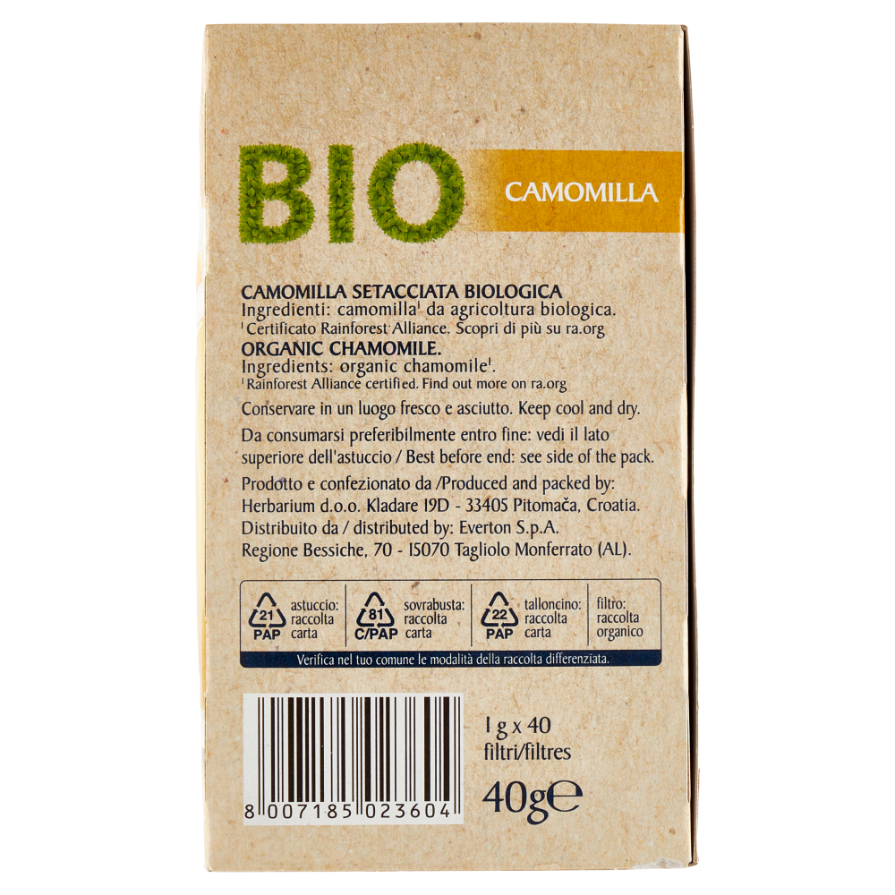 Everton Bio Camomilla 40 x 1 g