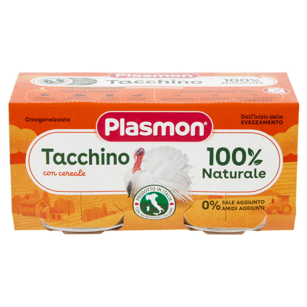 Plasmon Omogeneizzato Tacchino con cereale 2 x 80 g