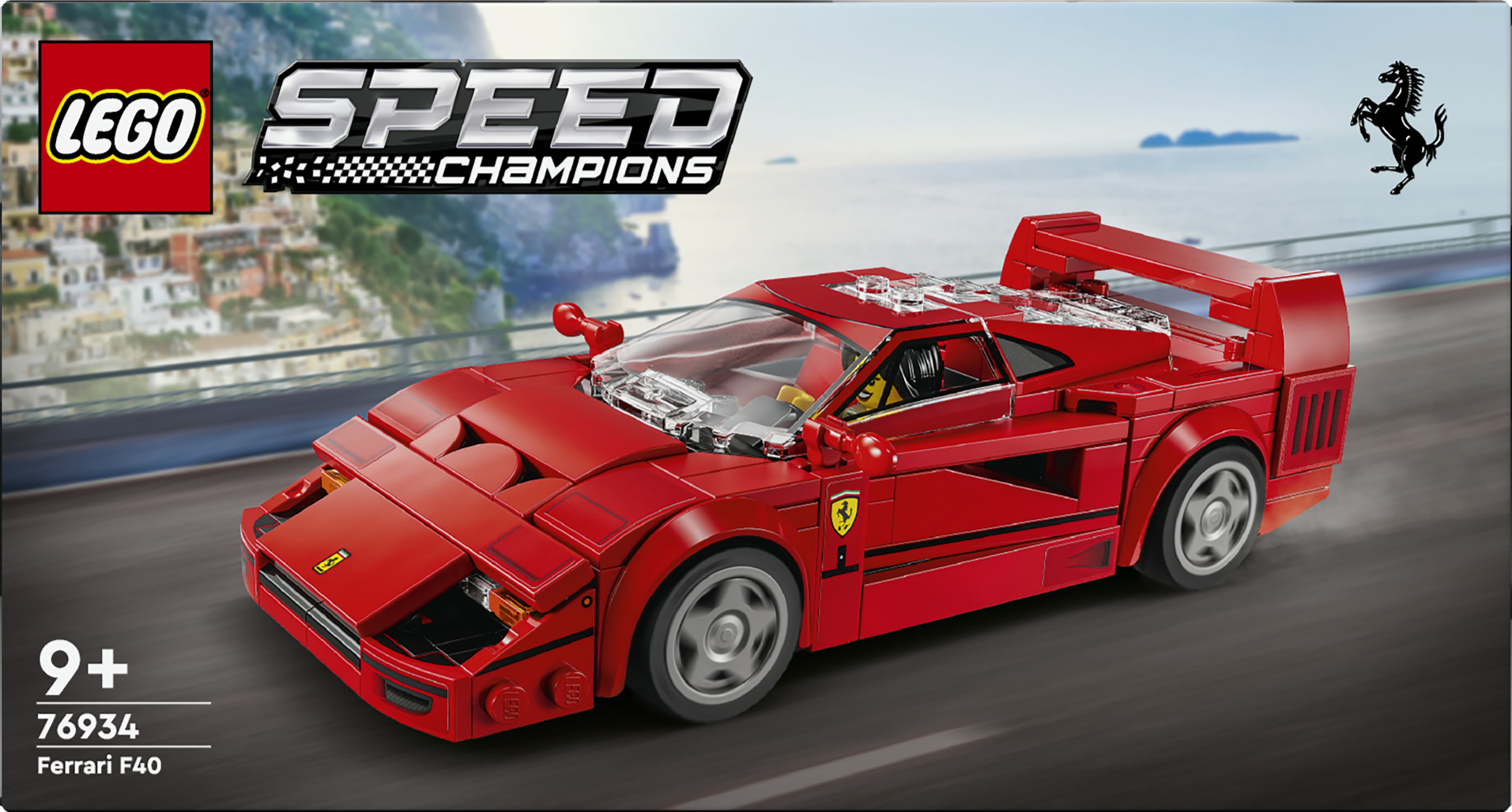 LEGO Speed Champions 76934 Supercar Ferrari F40, Modellino di Auto Sportiva, Macchina Giocattolo da Collezione per Bambini 9+