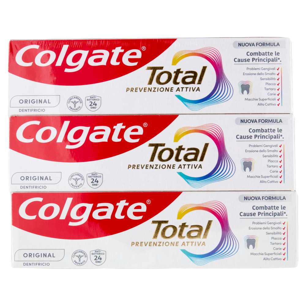 Colgate Dentifricio Total Prevenzione Attiva Original 3 x 75 ml