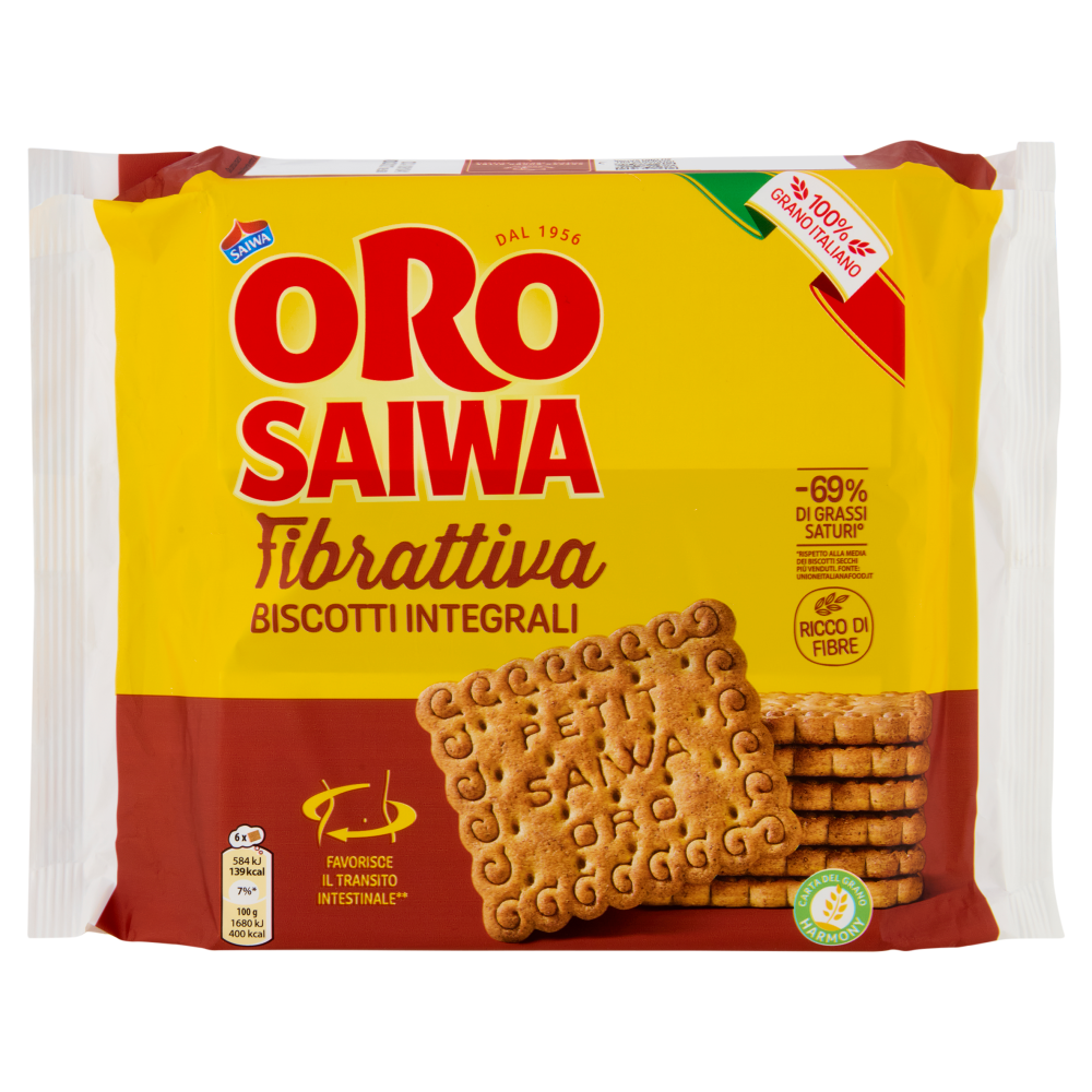 Oro Saiwa biscotti secchi Fibrattiva - 420 g