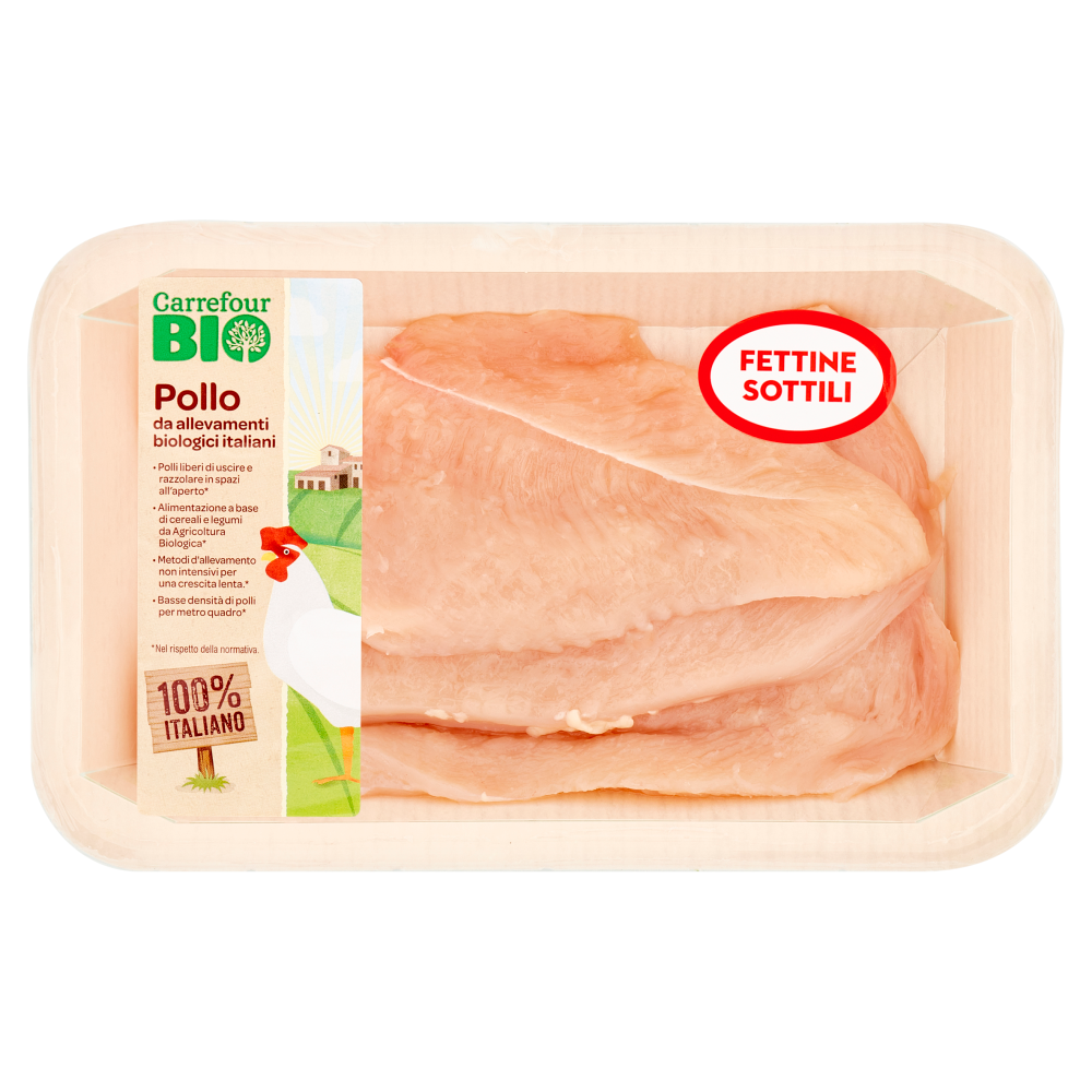 Carrefour Bio Fettine Sottili di Petto Pollo Bio