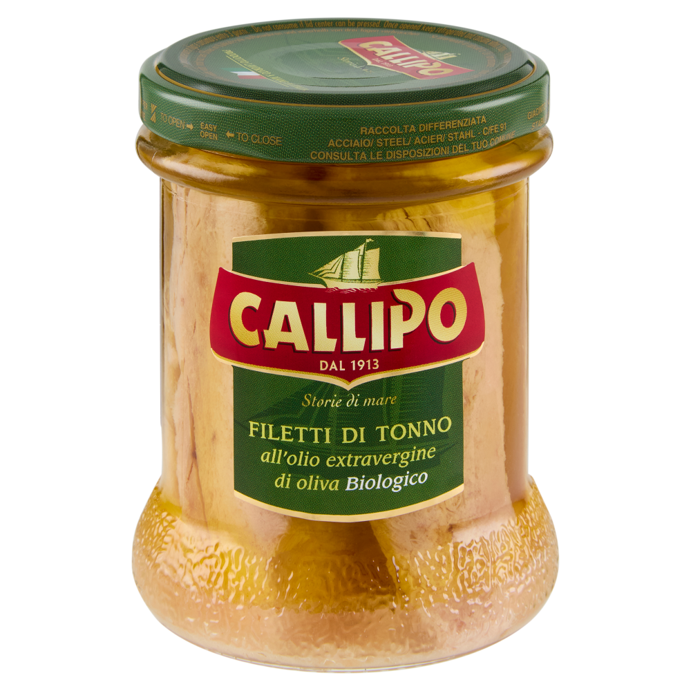Callipo Filetti di Tonno all'olio extravergine di oliva biologico 176 g