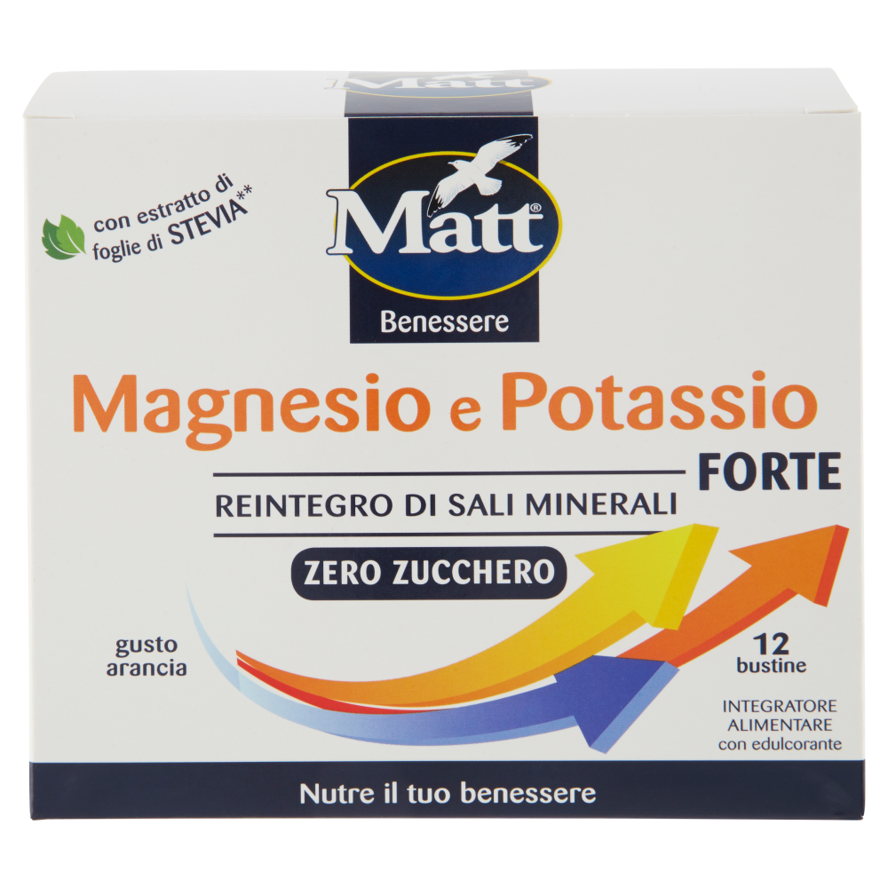 Matt Benessere Magnesio e Potassio Forte 12 bustine 48 g