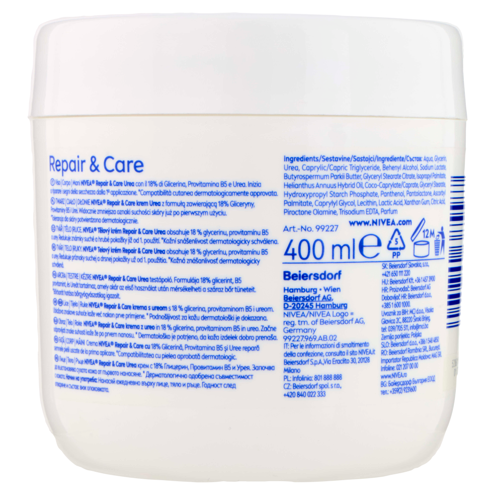 Nivea Repair & Care Pelle Molto Secca, Ruvida & Screpolata 400 ml
