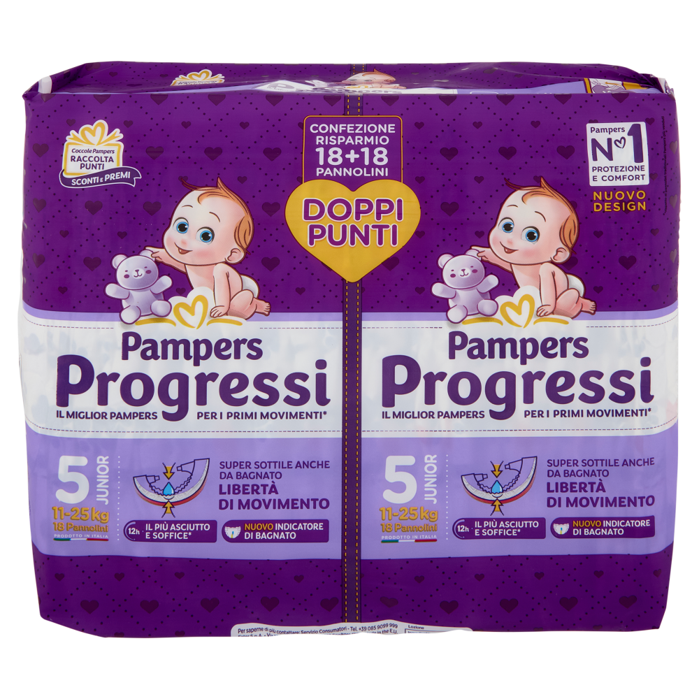 Pampers Progressi Junior 18 + 18 pz