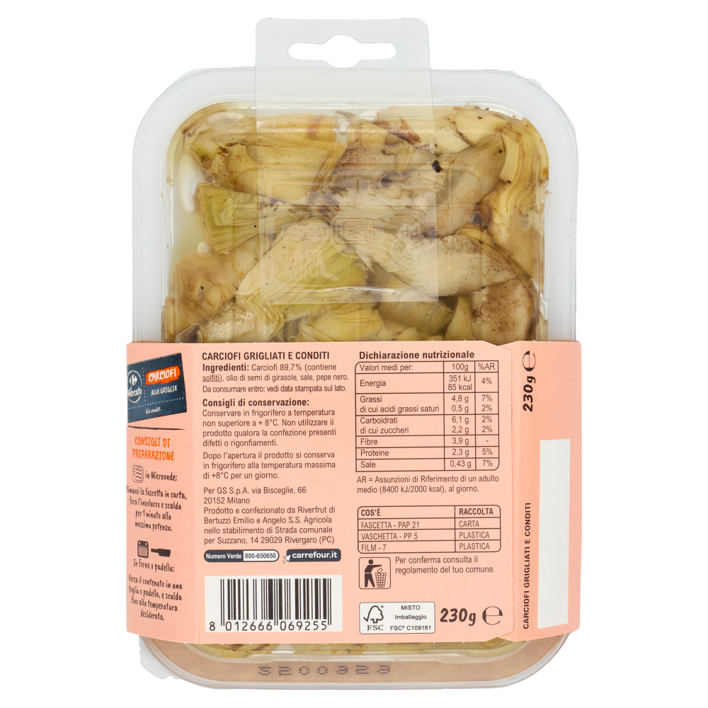 Carrefour il Mercato Carciofi alla Griglia 230 g