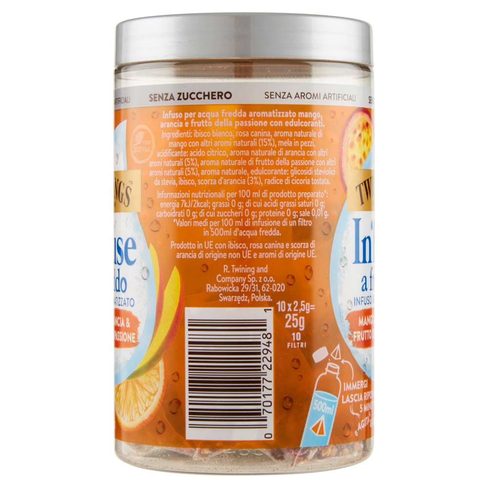 Twinings Cold Infuse Mango, Arancia e Frutto della Passione 10 x 2,5g