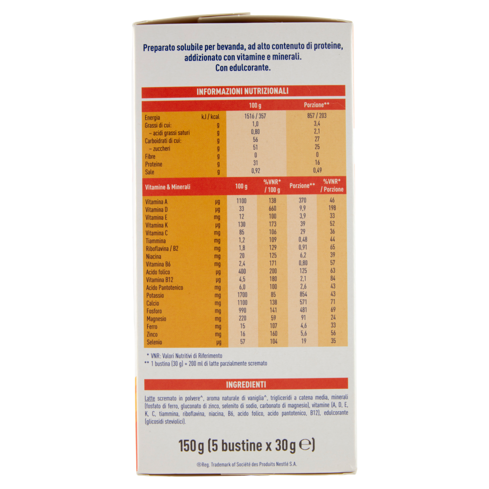 MERITENE Forza & Vitalità Vaniglia 5 x 30 g