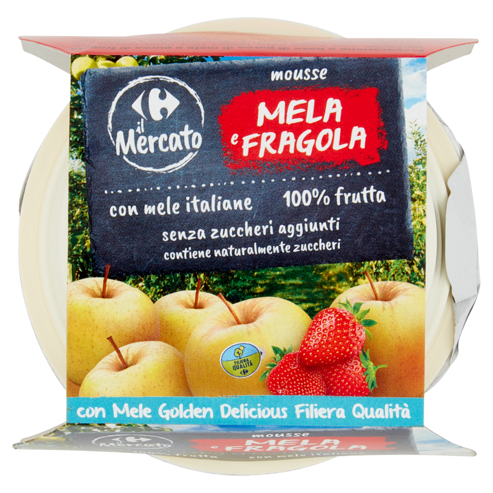 Carrefour il Mercato mousse Mela e Fragola 2 x 100 g