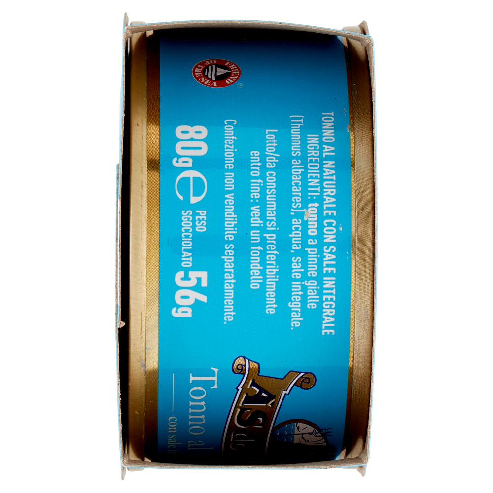 Asdomar Tonno al naturale con sale integrale 3 x 80 g