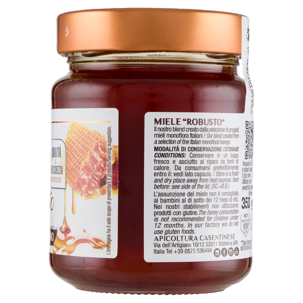 Apicoltura Casentinese Robusto il Miele Italiano 350 g