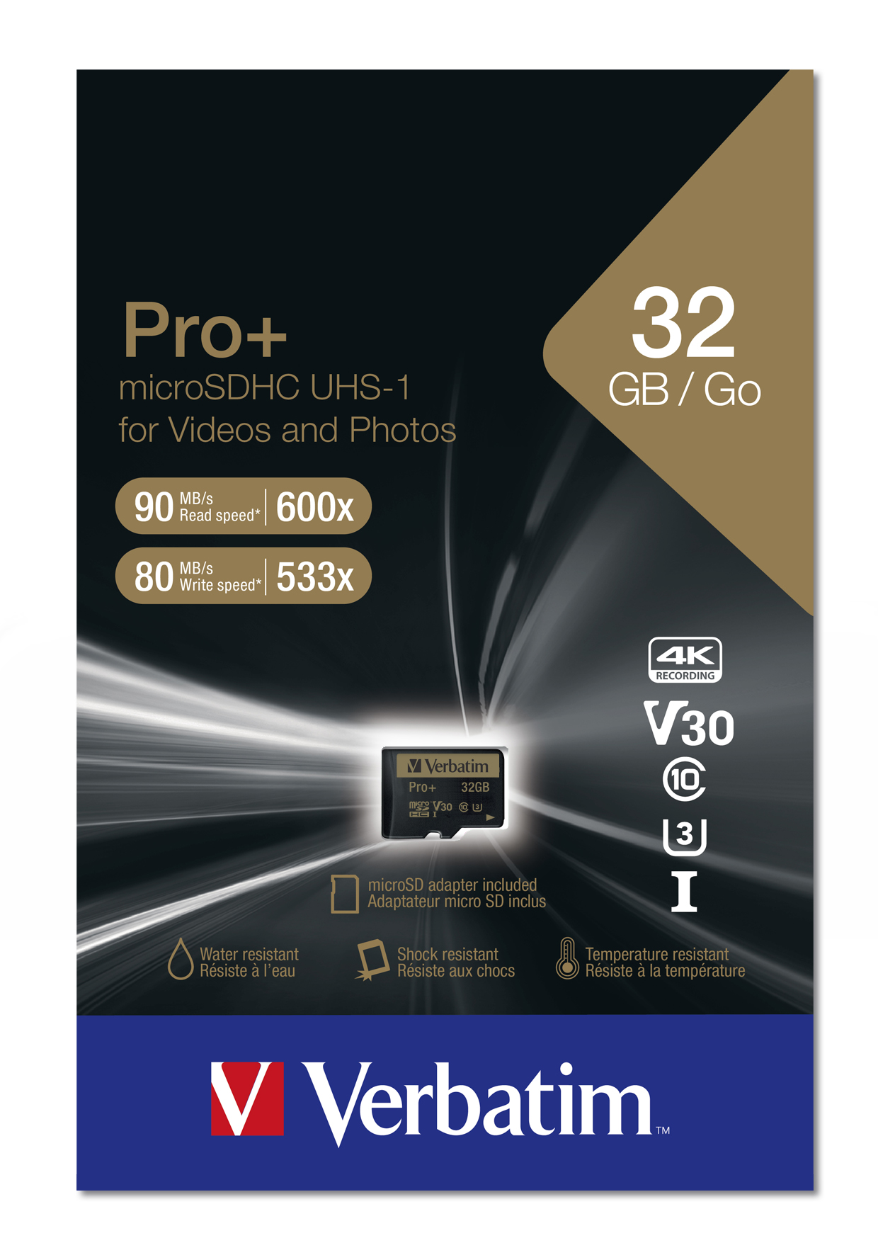Verbatim Pro+ 32 GB MicroSDHC UHS-I Classe 10