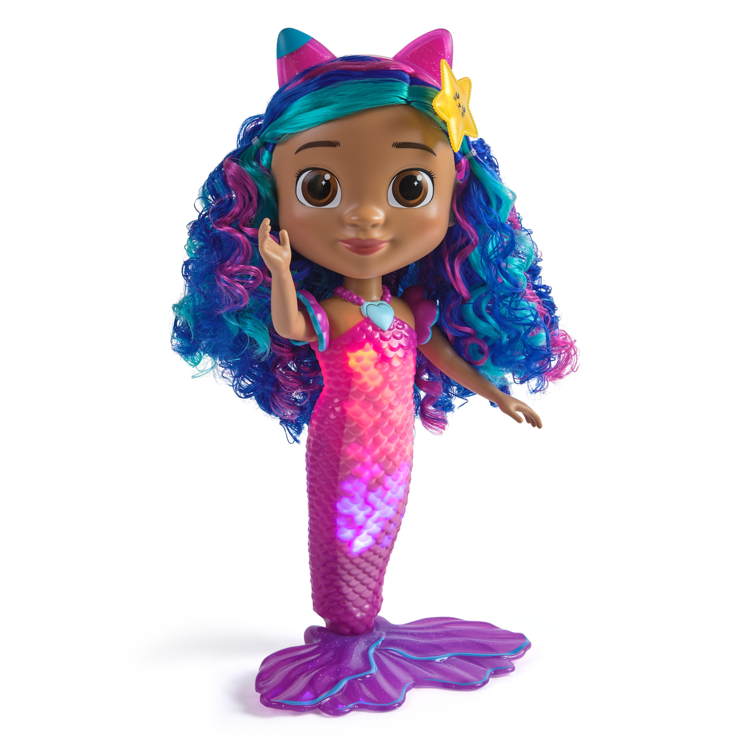 Gabby's Dollhouse : The Movie – Sirena Gabby che canta e si illumina, Bambola Sirena Impermeabile con Luci e Suoni | Giocattolo per Bambine e Bambini dai 3 anni in su